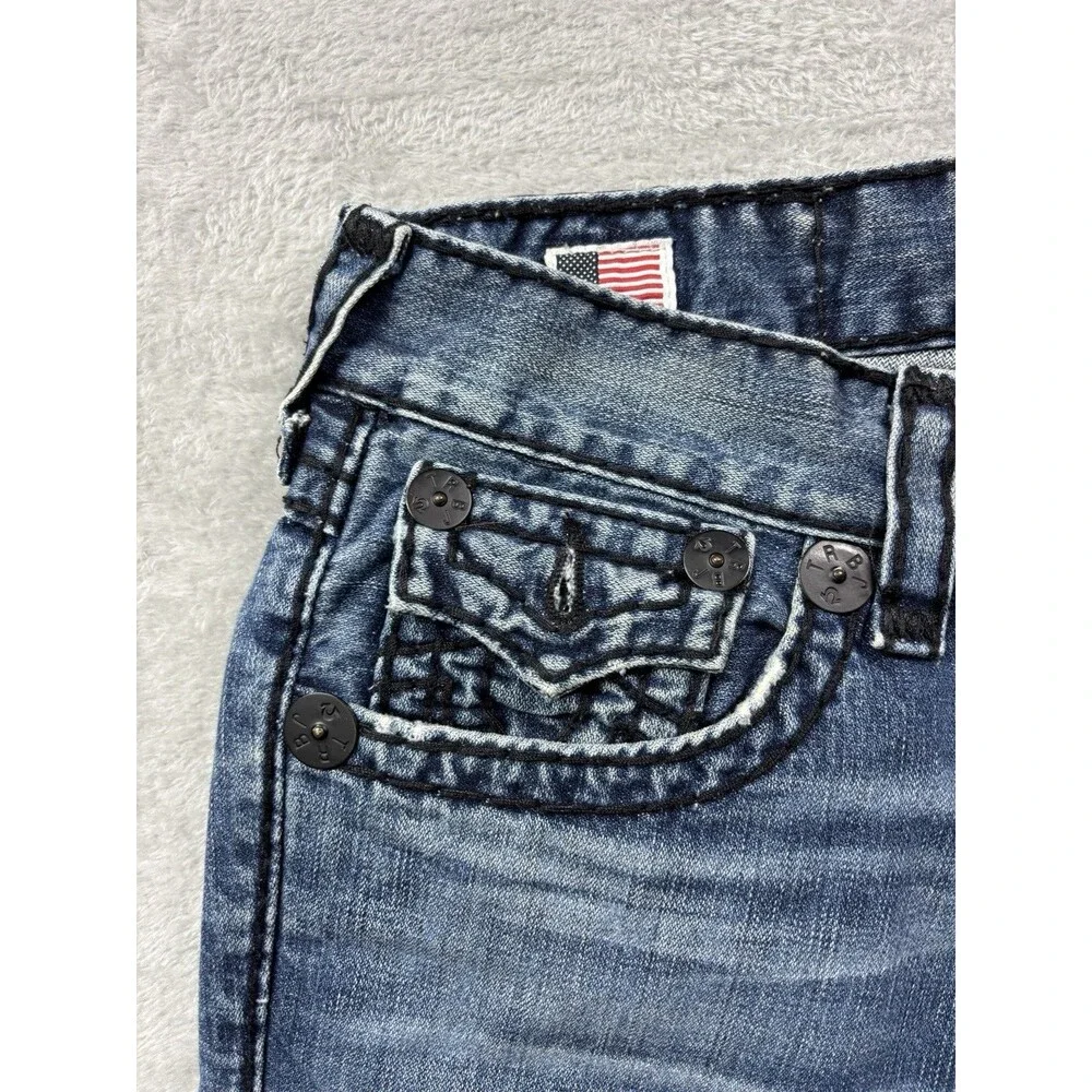 True Religion Ricky Super T Jeans USA Made Vintage Y2K Flap Pockets 31